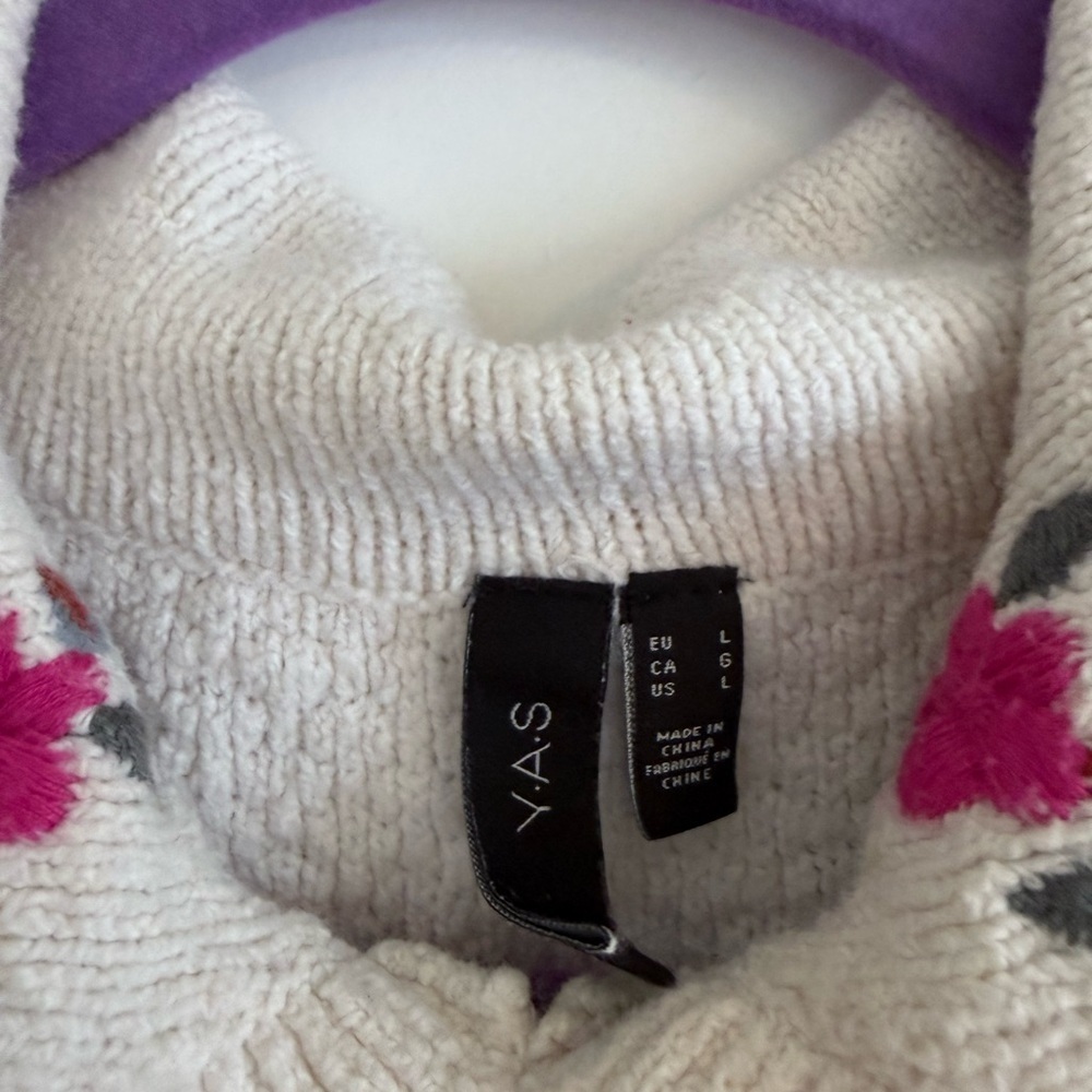 Y.A.S Collard Cottagecore Sweater size Large - Picture 3 of 12
